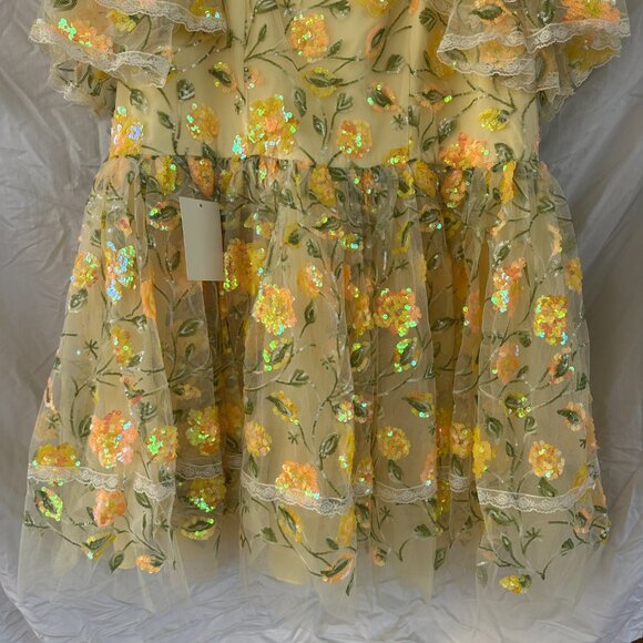 JessaKae Yellow Floral Midi Dress 3X - Picture 8 of 15